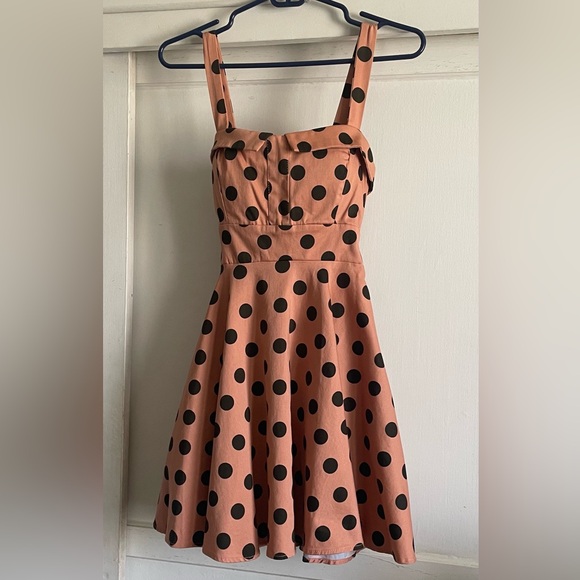 Varga Vintage Style Merry Marilyn Polka Dot Dress. Pre-Owned. - Picture 2 of 5